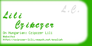 lili czipczer business card